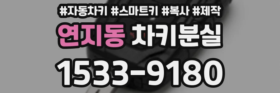 연지동 차키분실
