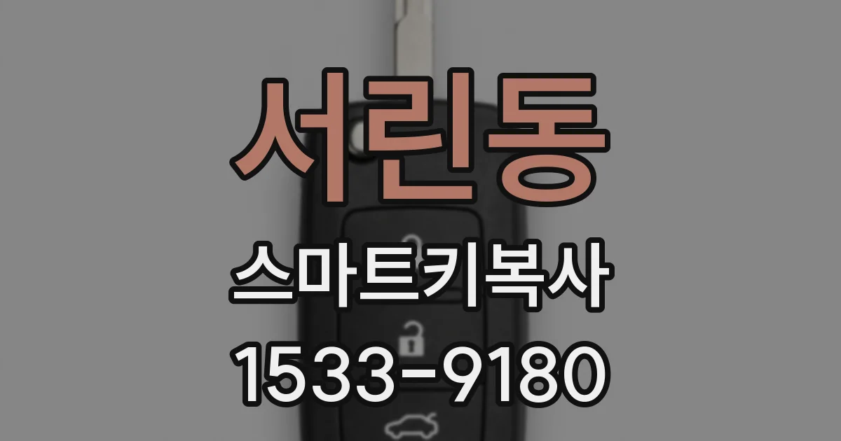 서린동 스마트키복사