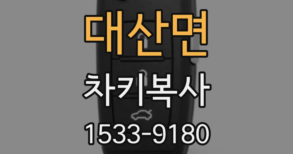 대산면 차키복사