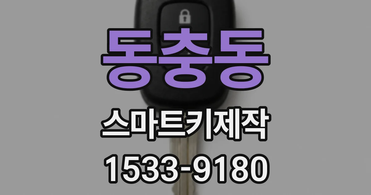동충동 스마트키제작