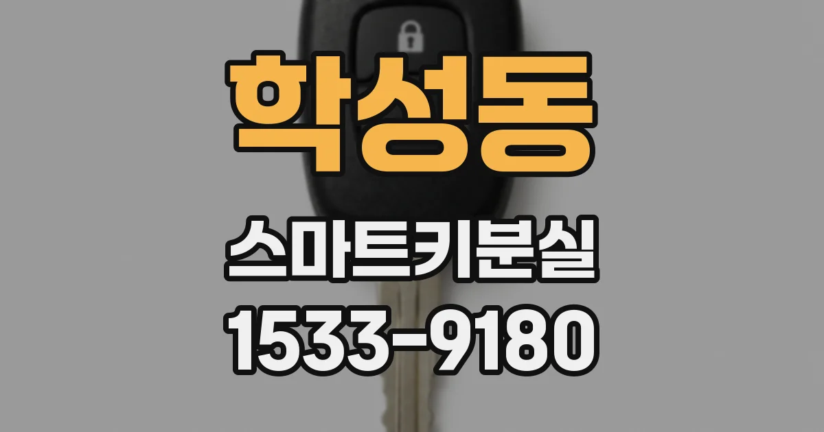 학성동 스마트키분실