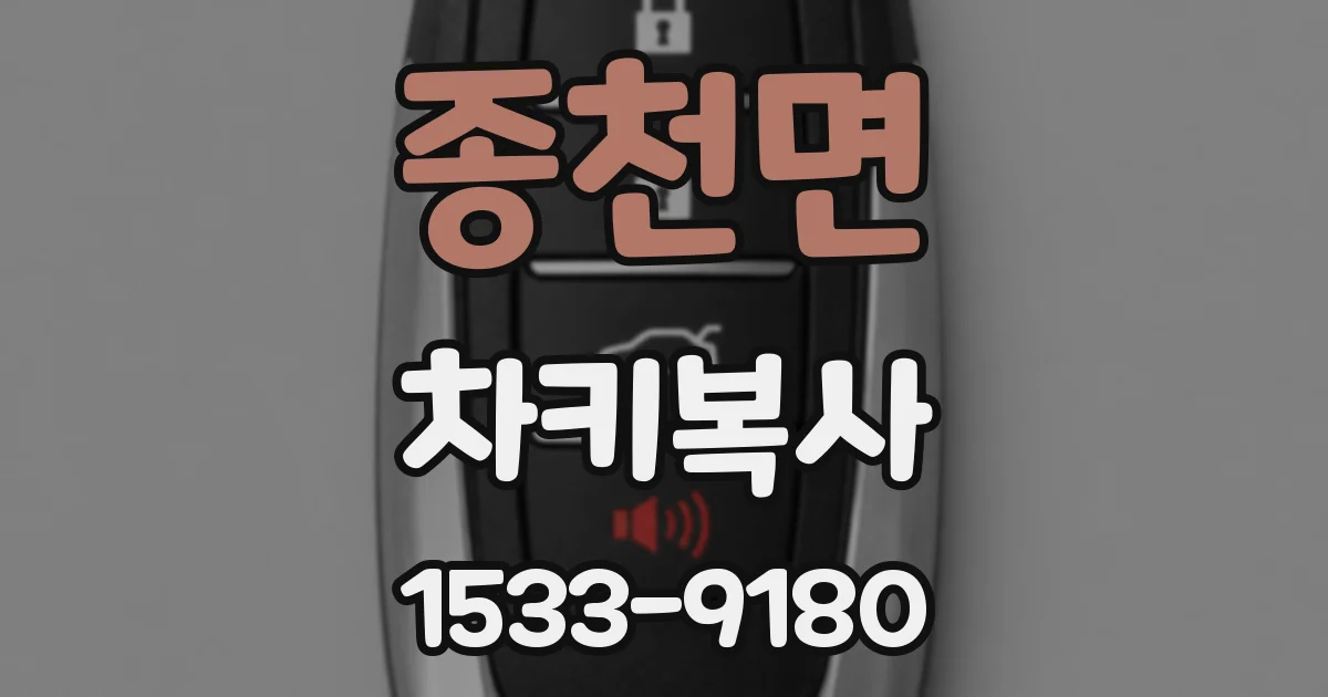 종천면 차키복사