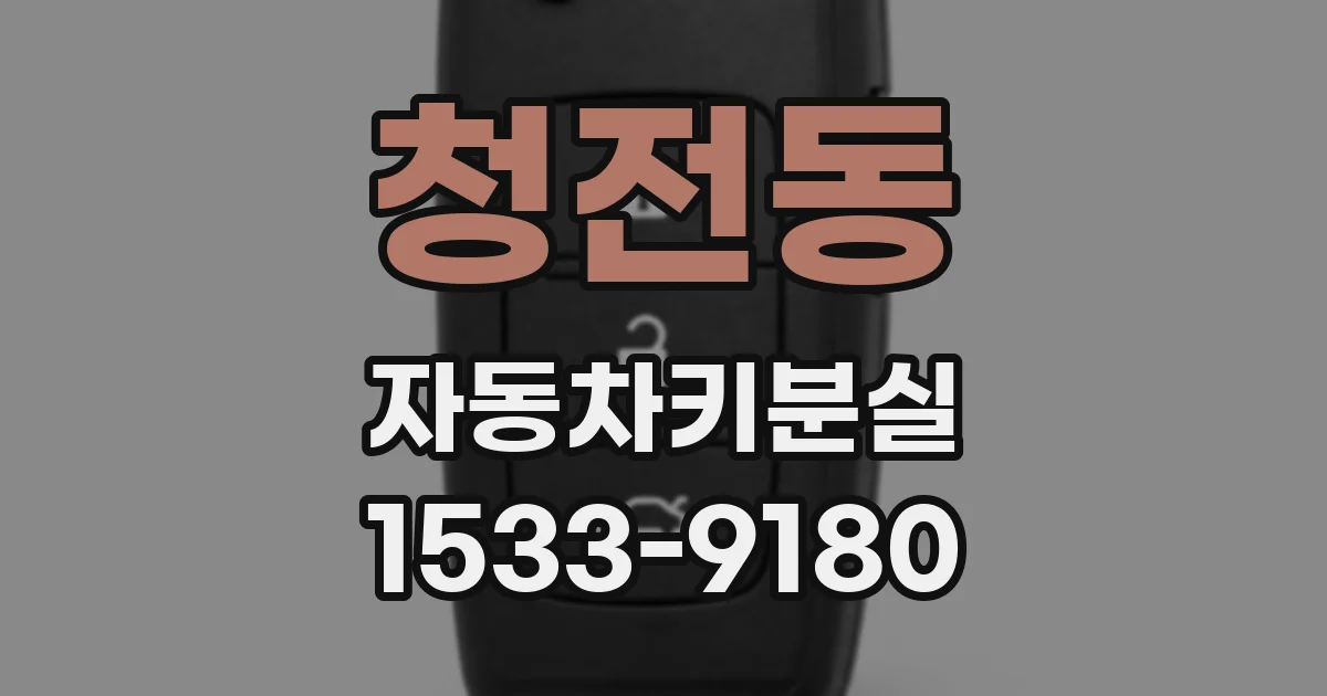 청전동 자동차키분실
