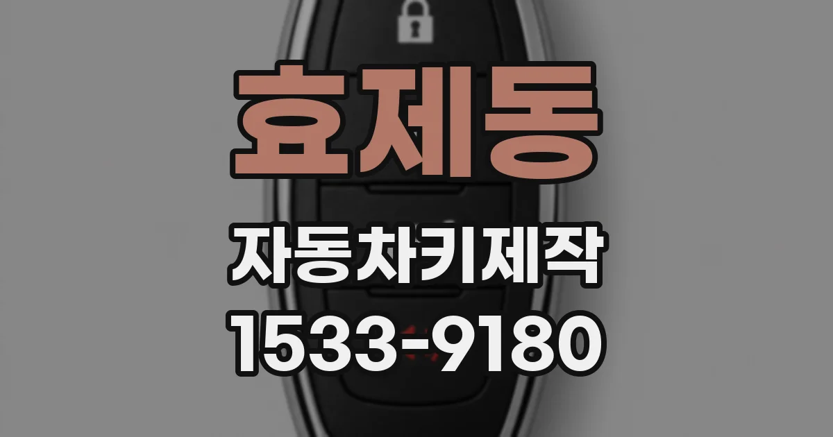 효제동 자동차키제작