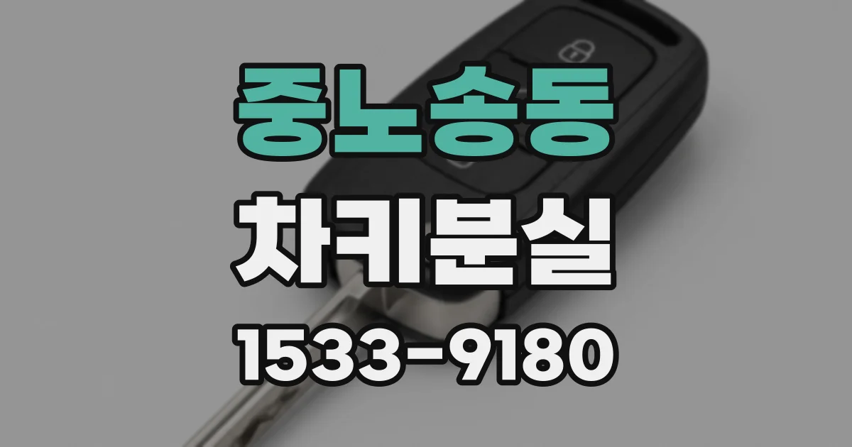 중노송동 차키분실