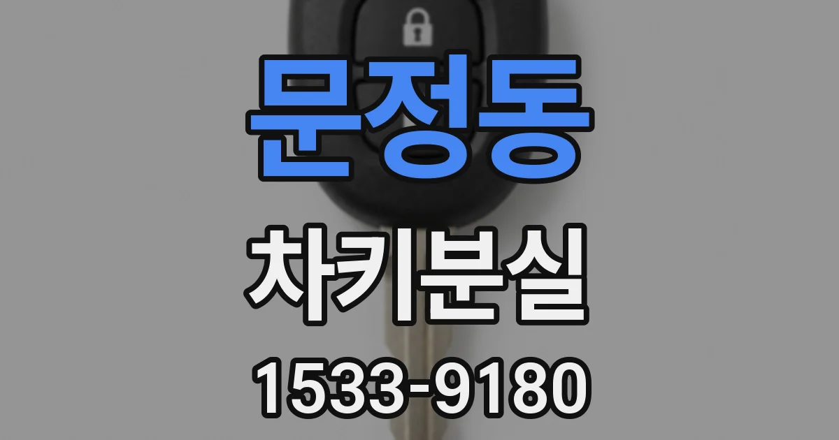 문정동 차키분실