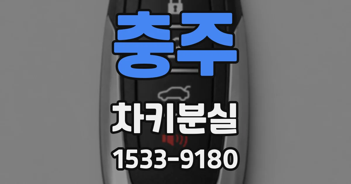 충주 차키분실