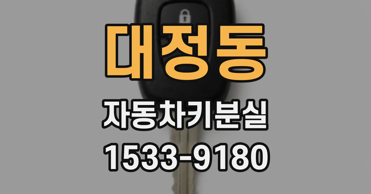 대정동 자동차키분실