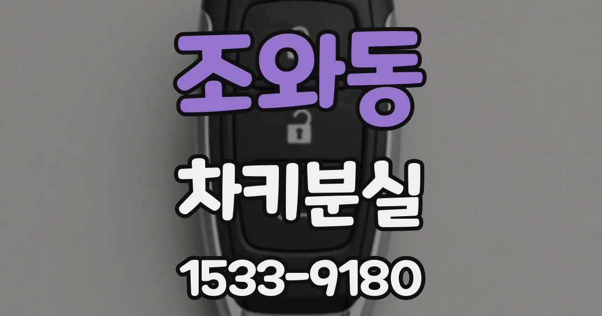 조와동 차키분실