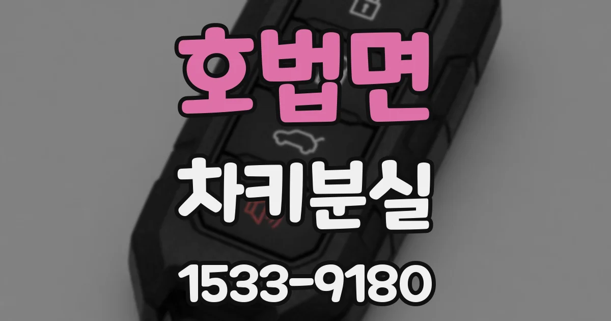 호법면 차키분실