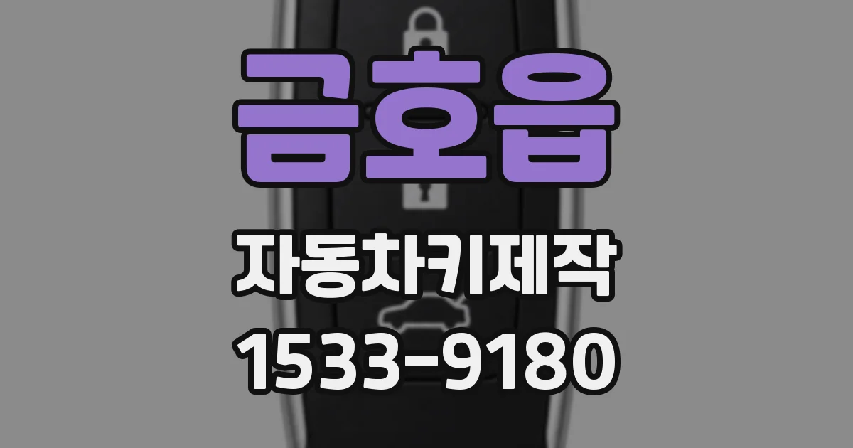 금호읍 자동차키제작