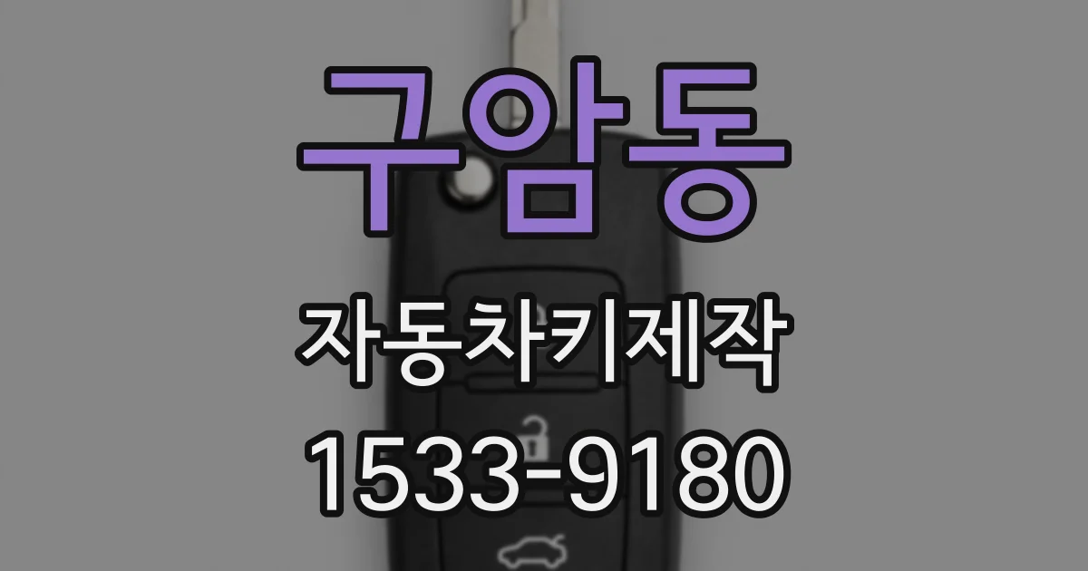 구암동 자동차키제작