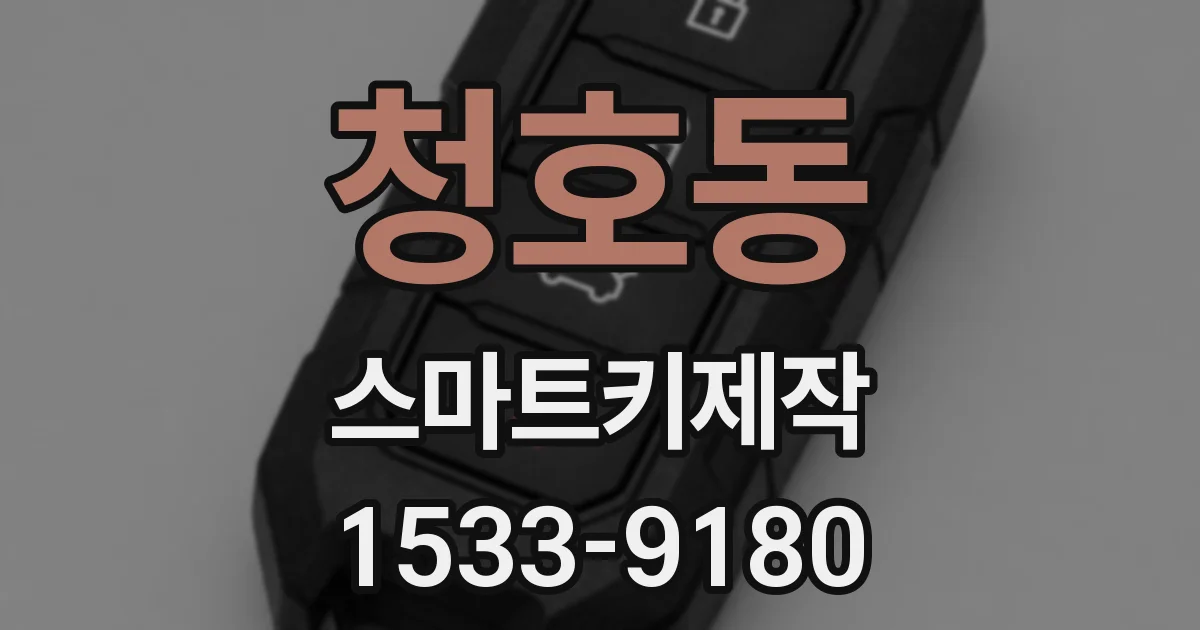 청호동 스마트키제작