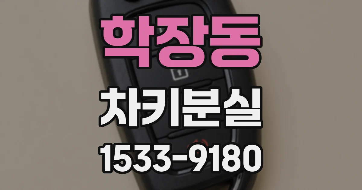 학장동 차키분실