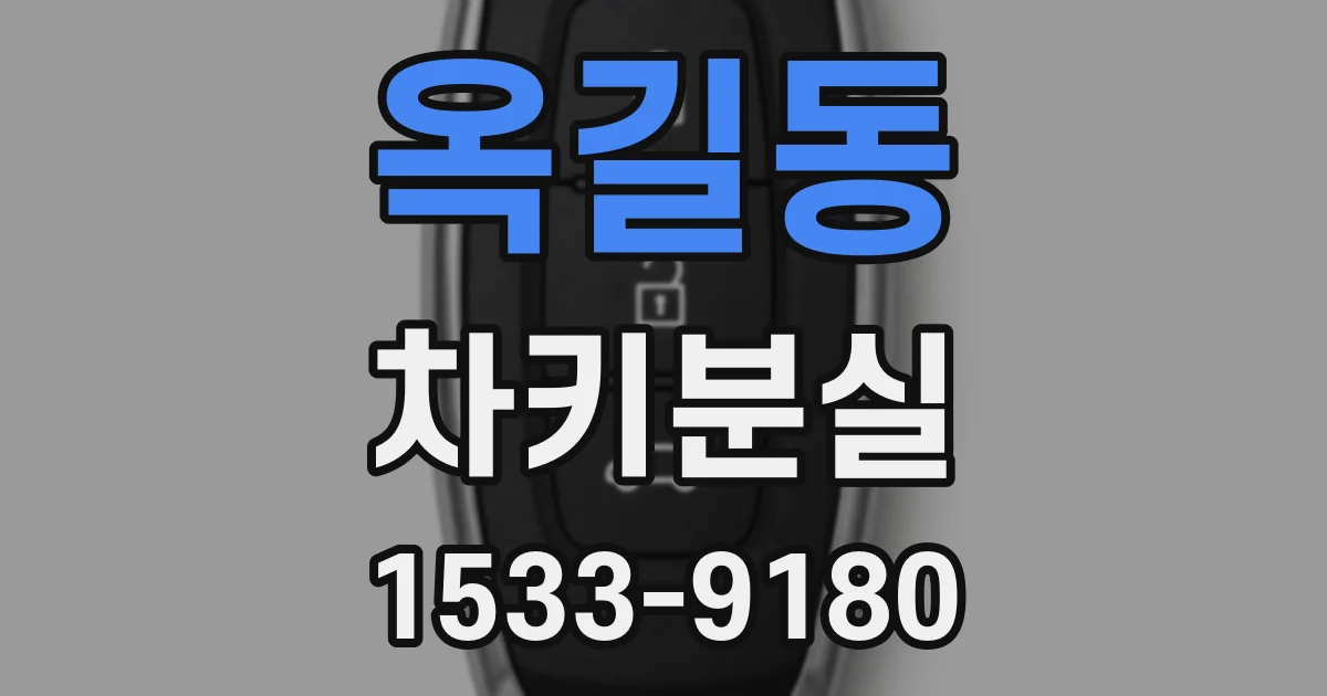 옥길동 차키분실