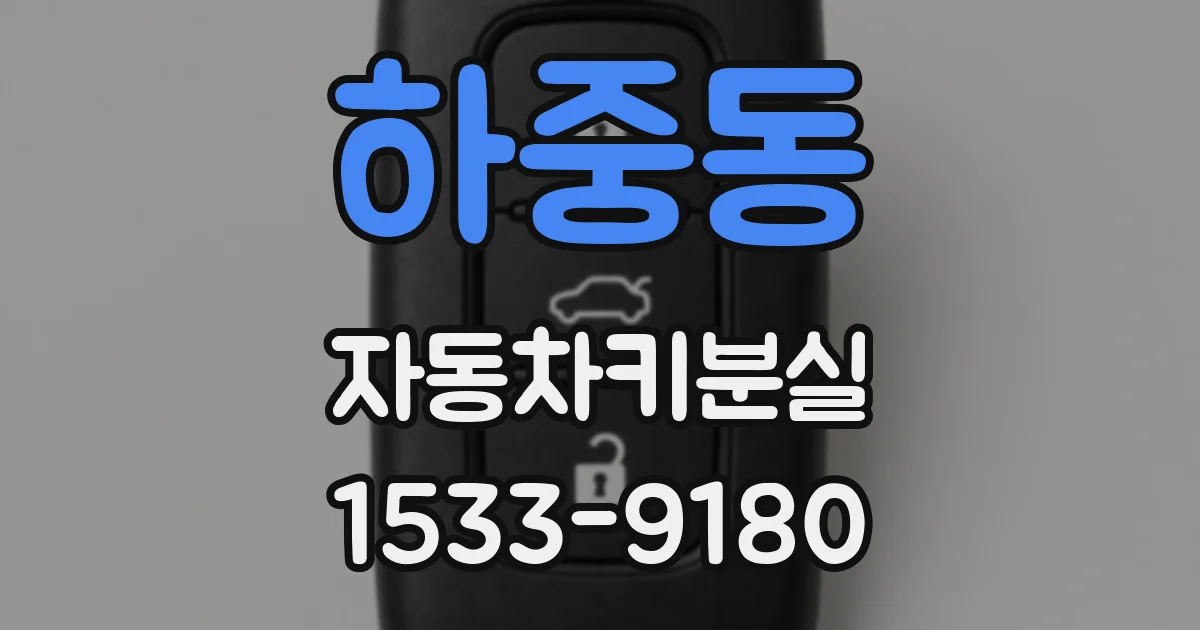하중동 자동차키분실