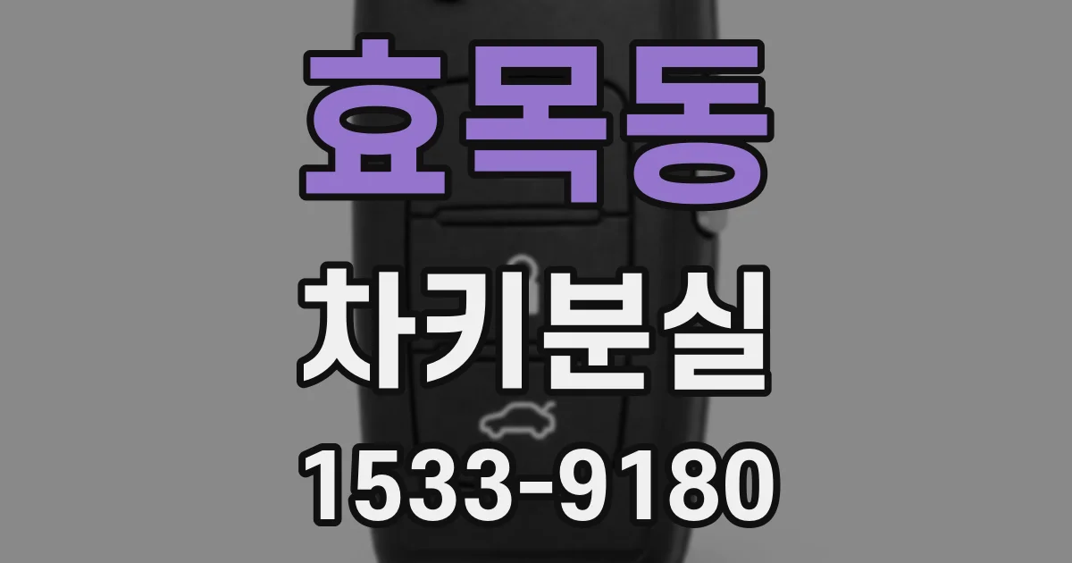 효목동 차키분실