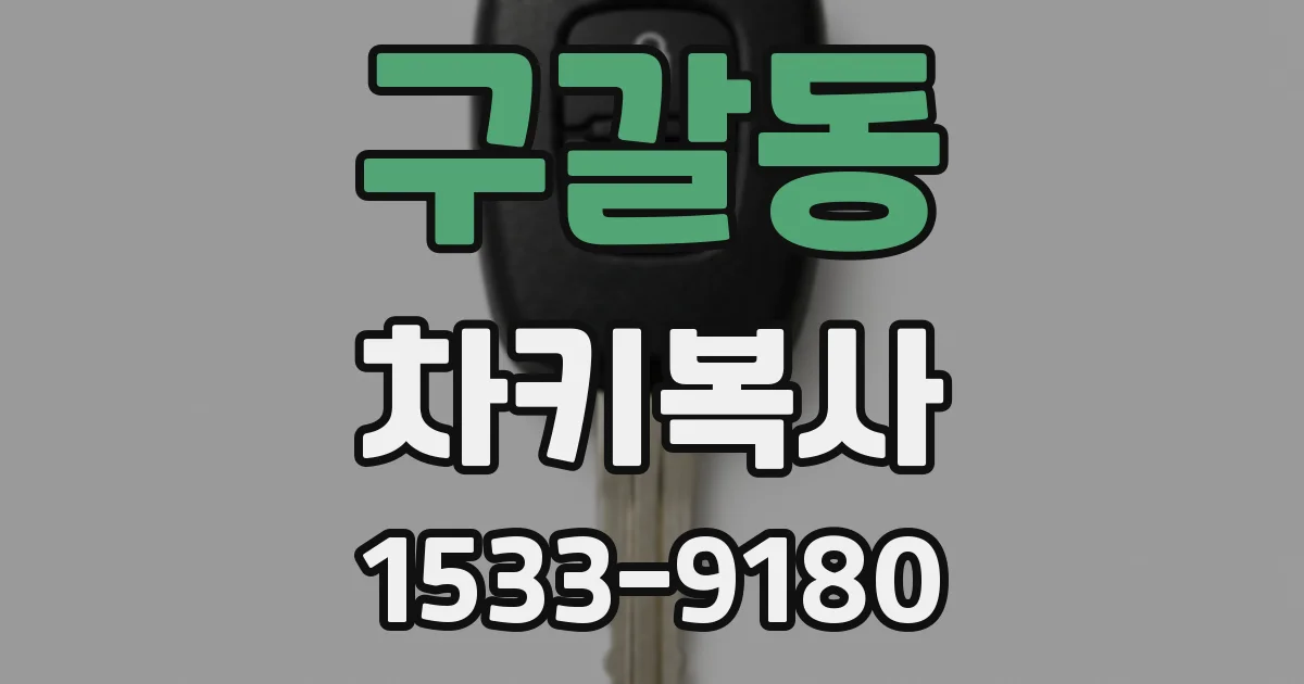 구갈동 차키복사