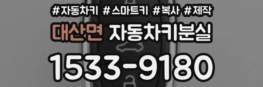 대산면 자동차키분실