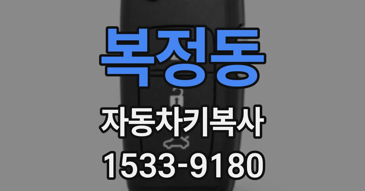 복정동 자동차키복사