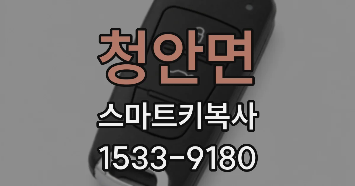 청안면 스마트키복사