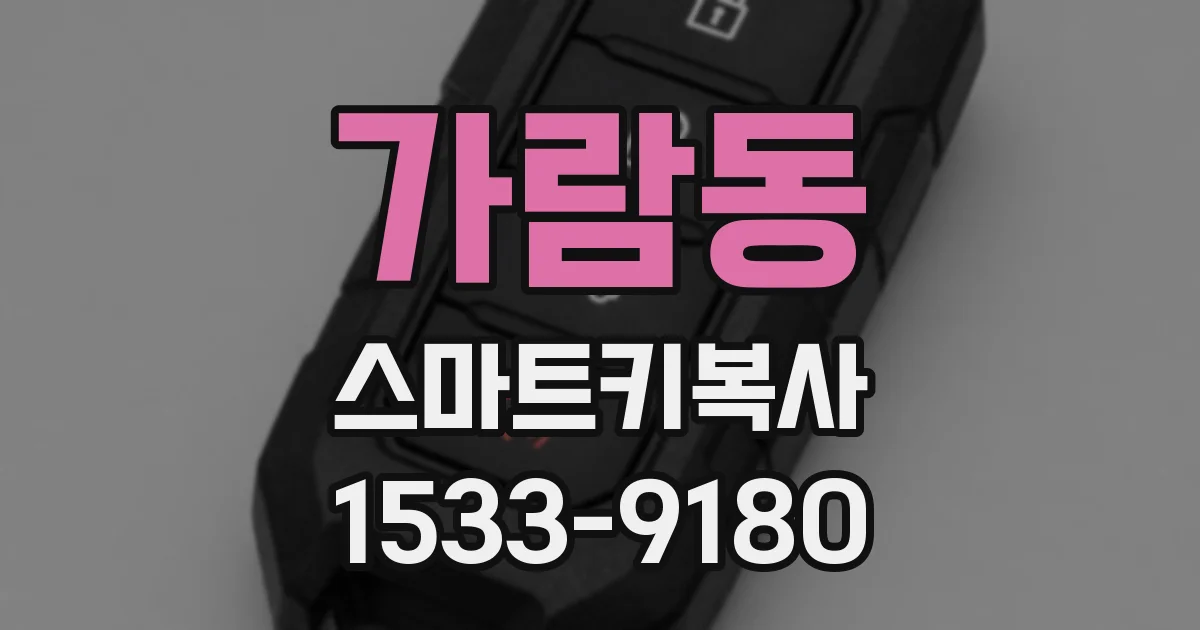 가람동 스마트키복사