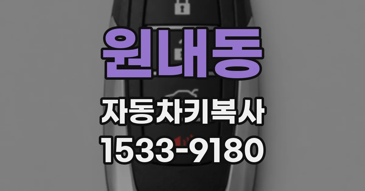 원내동 자동차키복사