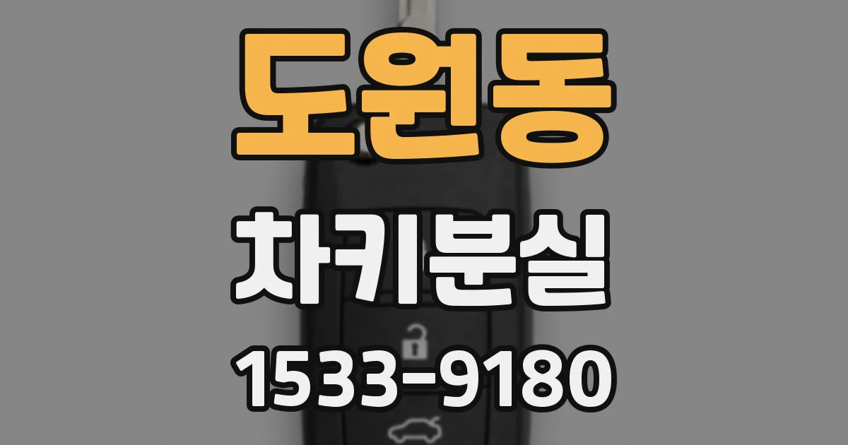 도원동 차키분실