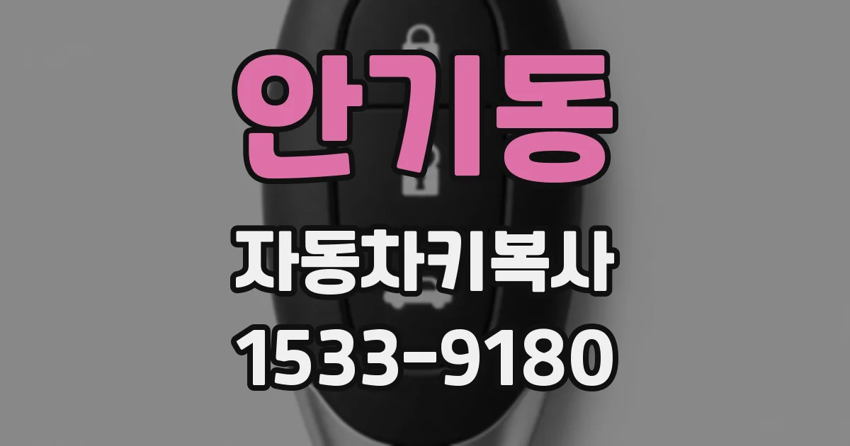 안기동 자동차키복사