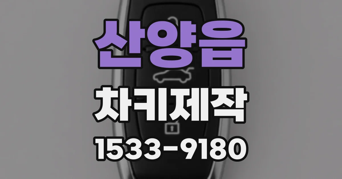 산양읍 차키제작