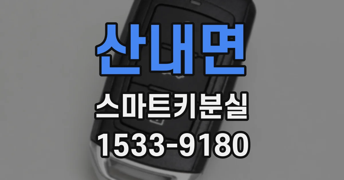 산내면 스마트키분실