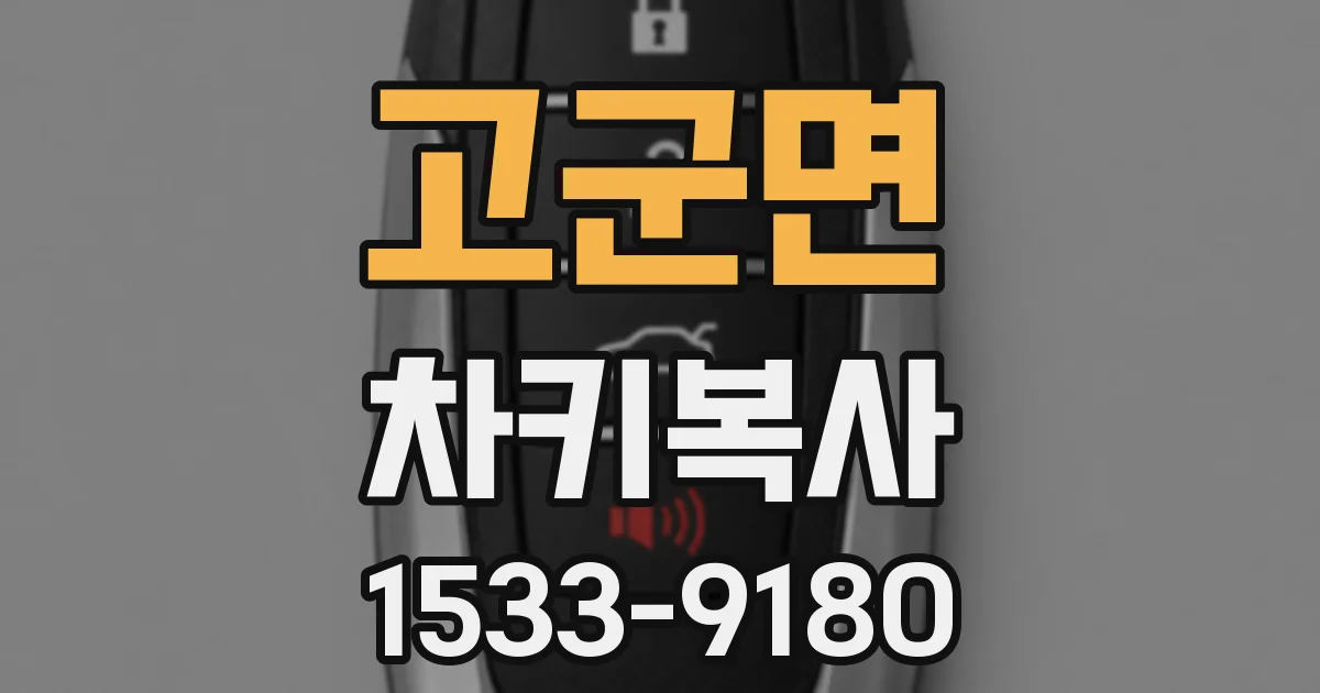 고군면 차키복사