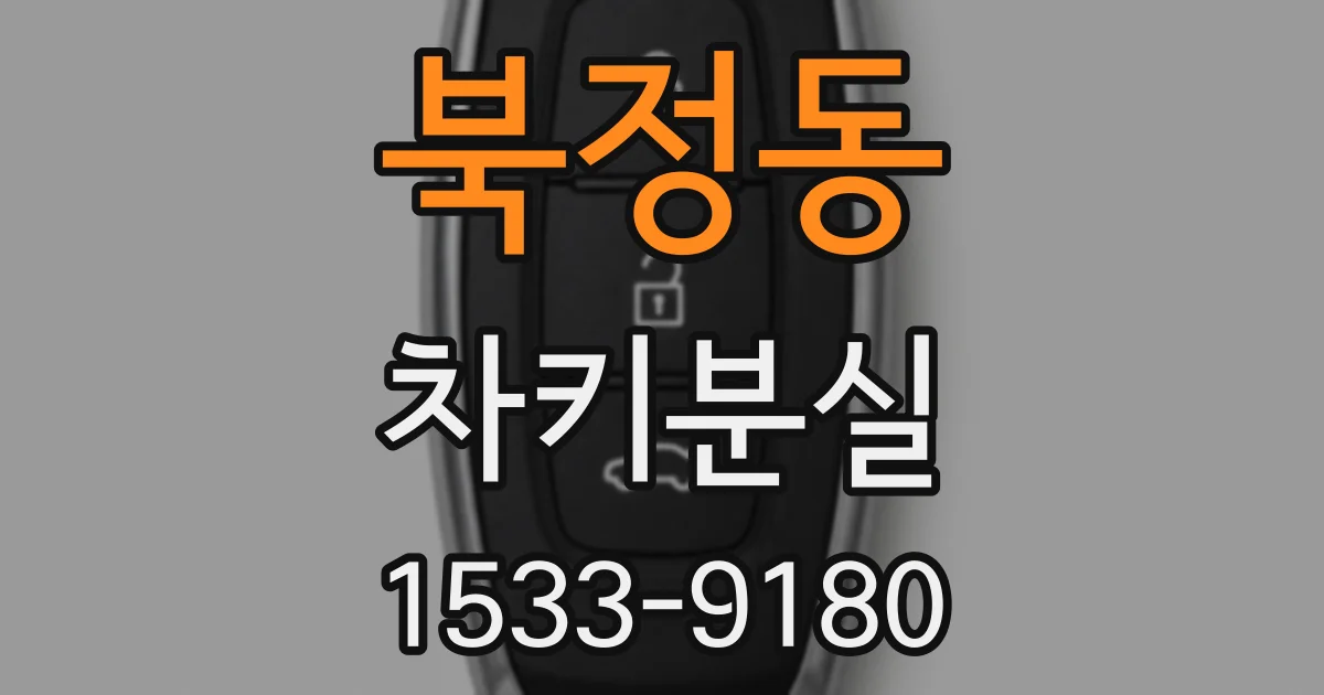 북정동 차키분실