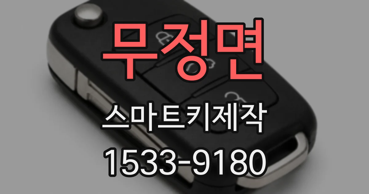 무정면 스마트키제작
