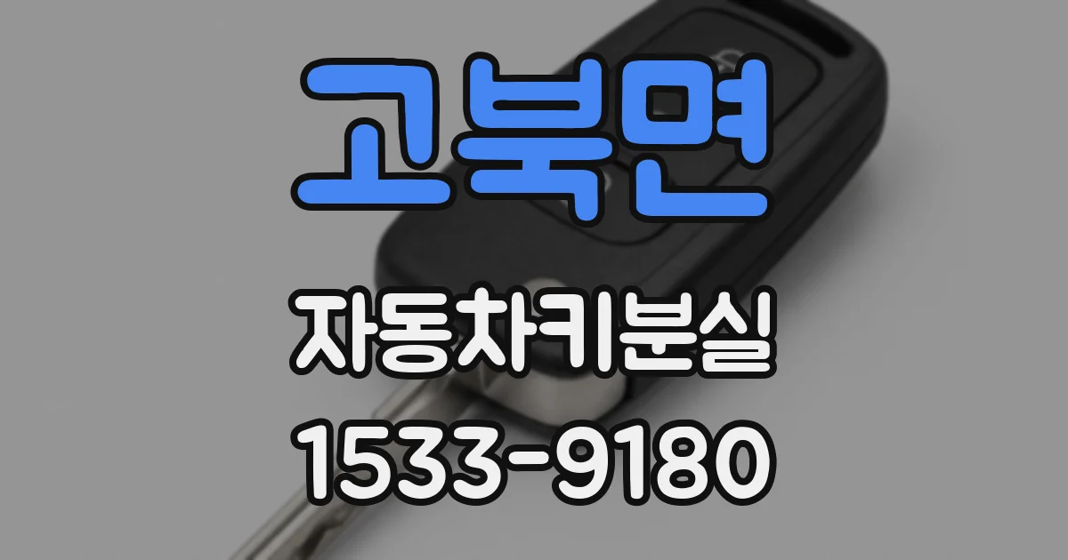 고북면 자동차키분실