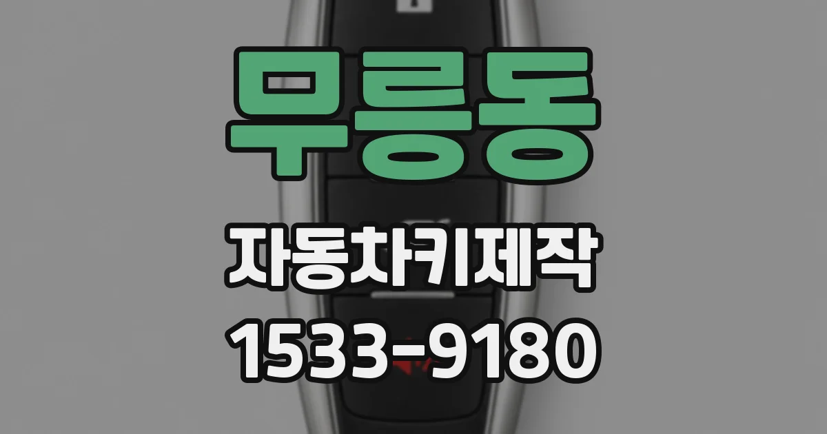 무릉동 자동차키제작