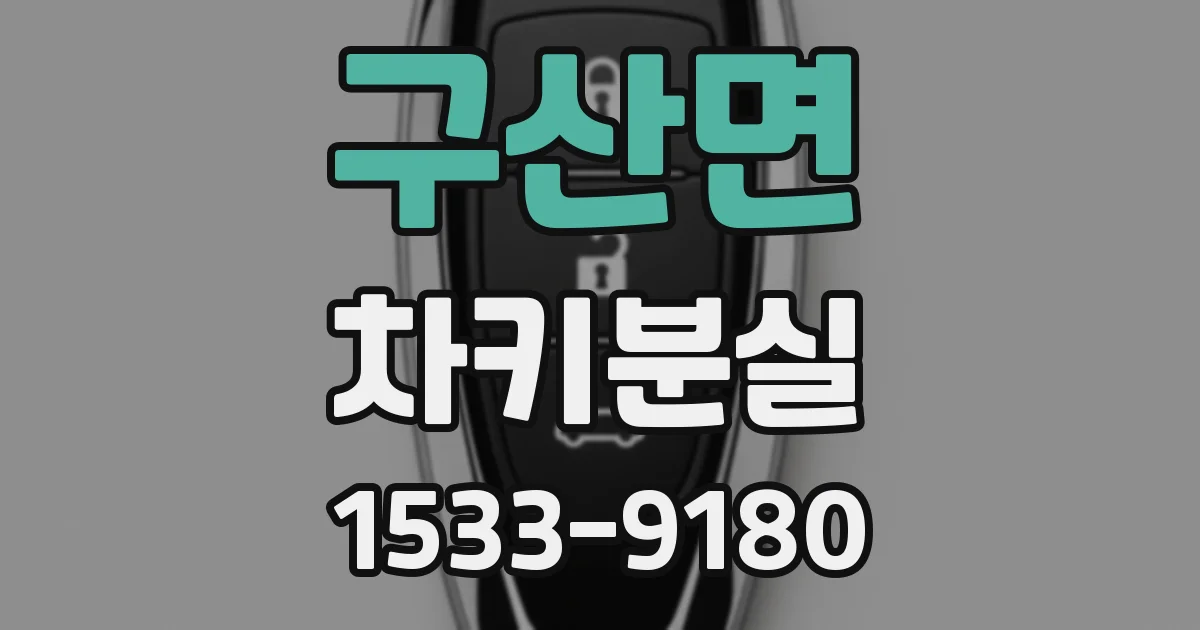구산면 차키분실