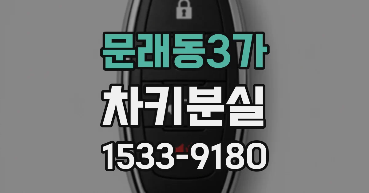 문래동3가 차키분실