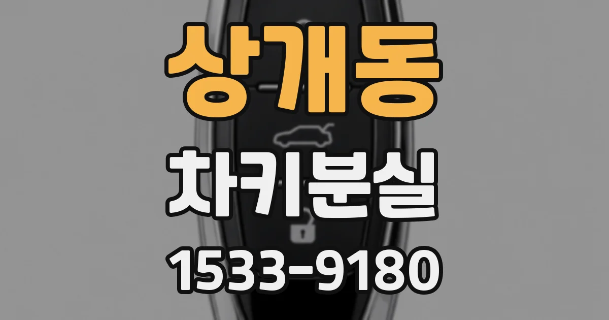 상개동 차키분실