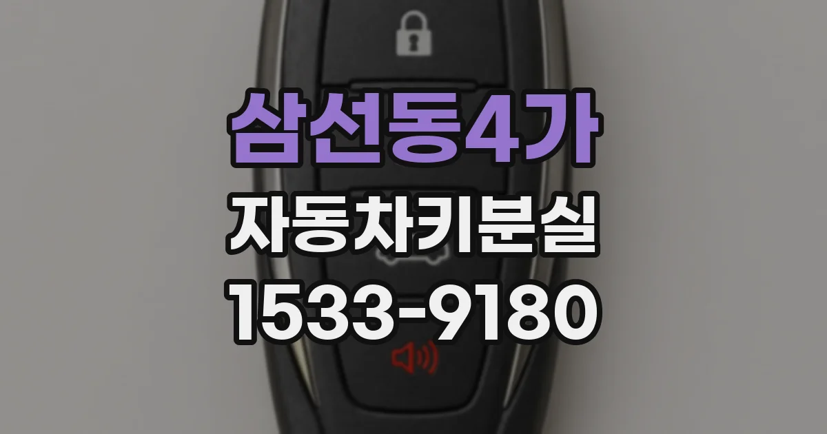 삼선동4가 자동차키분실