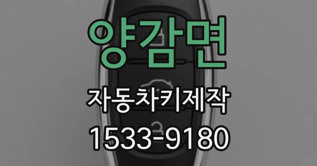 양감면 자동차키제작