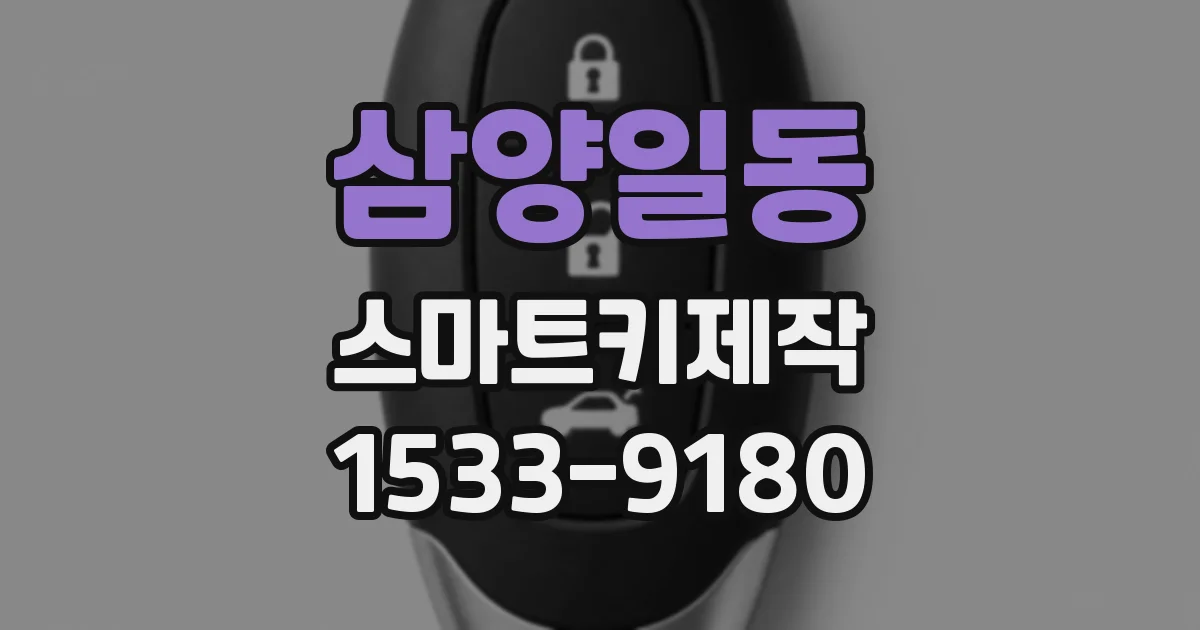 삼양일동 스마트키제작