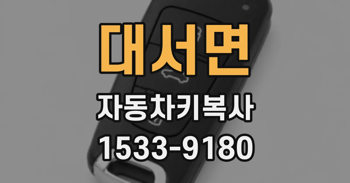 대서면 자동차키복사