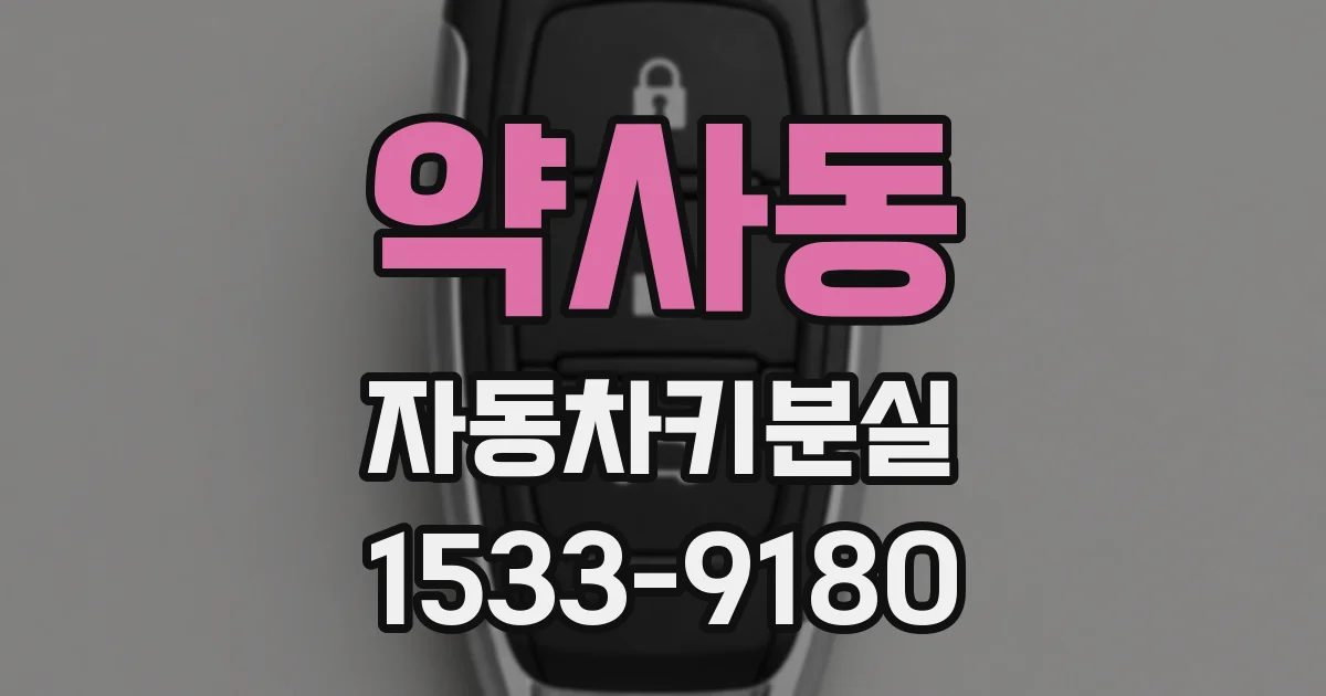 약사동 자동차키분실