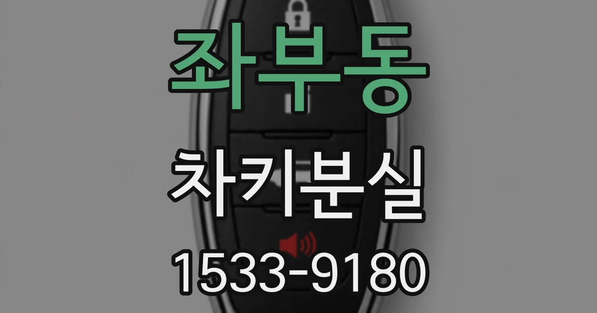 좌부동 차키분실