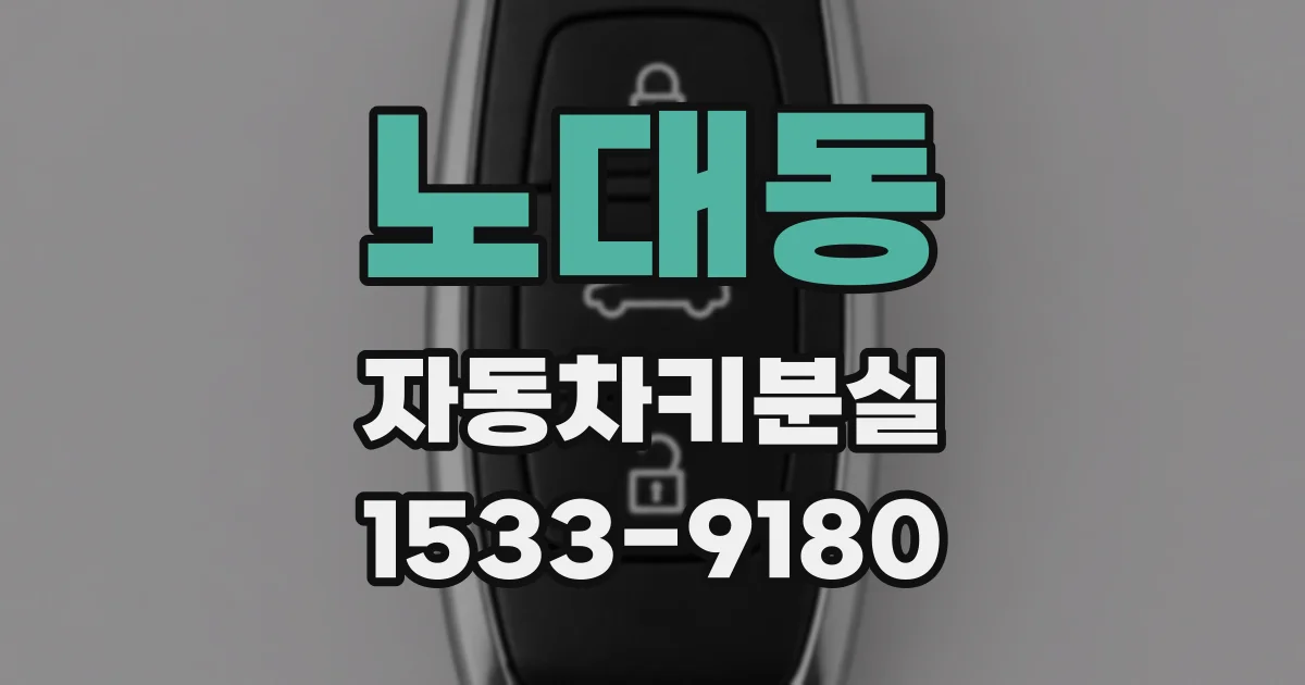 노대동 자동차키분실
