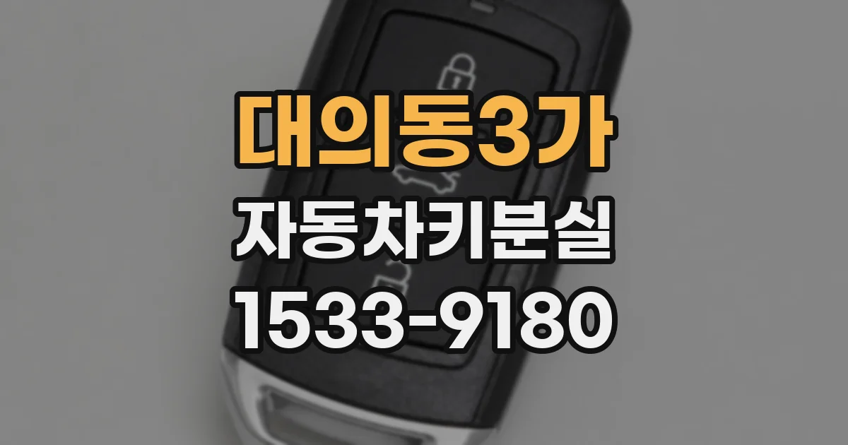 대의동3가 자동차키분실