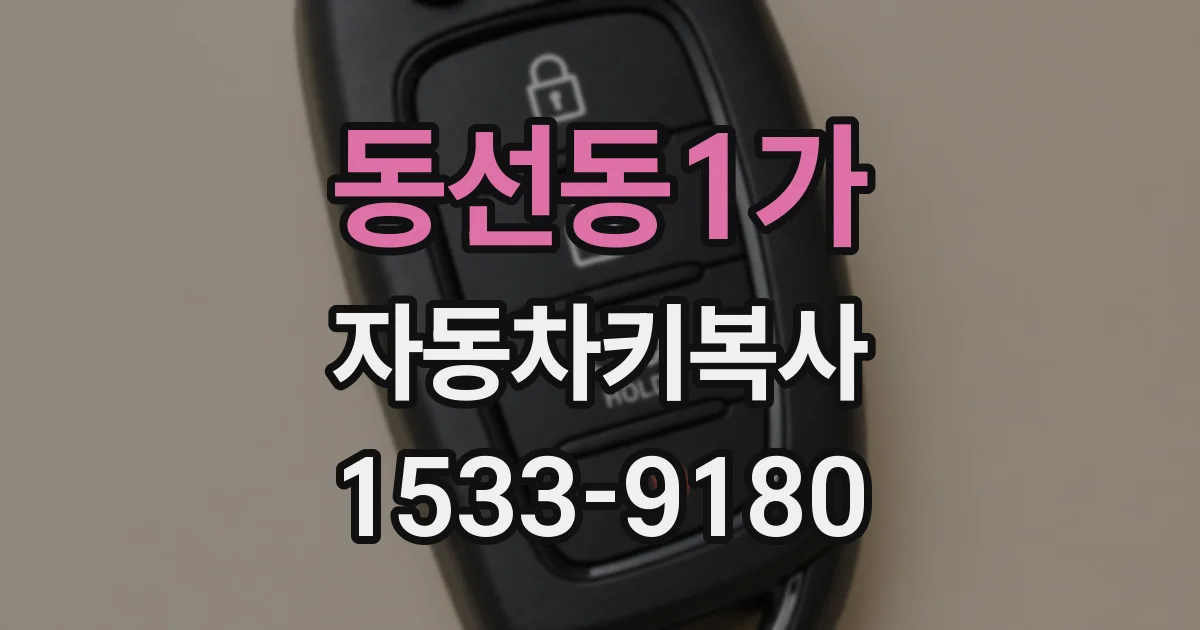 동선동1가 자동차키복사
