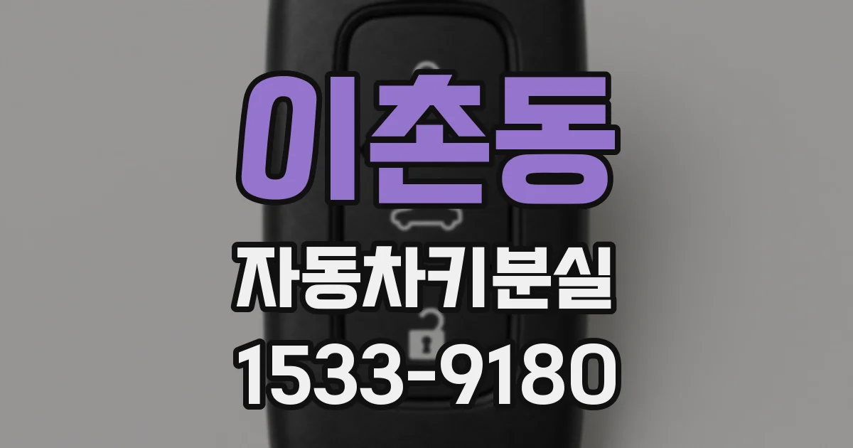 이촌동 자동차키분실