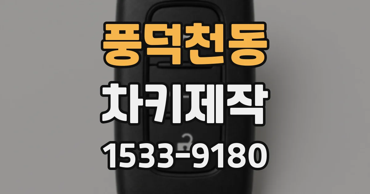 풍덕천동 차키제작
